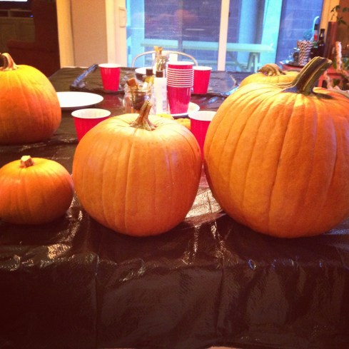 family of pumpkins